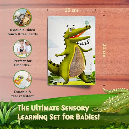 Image of Animals Touch & Feel Sensory Cards | 12 Animals & 6 Textures to Enhance Sensory, Cognitive, Spatial & Hand Eye Co-Ordination Skill Development