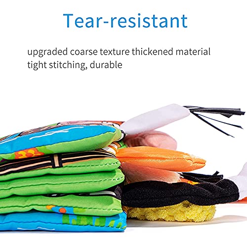 Heccei Baby Musical Cloth Books, Soft Toys Musical Sound Book, Touch And Feel Crinkle Books, Early Development Baby Stroller/Crib Hanging Toy (Dinosaur Tails Music Cloth Book) #TOP7