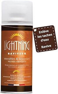 Raviveur Rénovateur Universel meubles et bois 400ML - Nettoyant Sol et bois verni ou ciré LIGHTNING (Flacon)