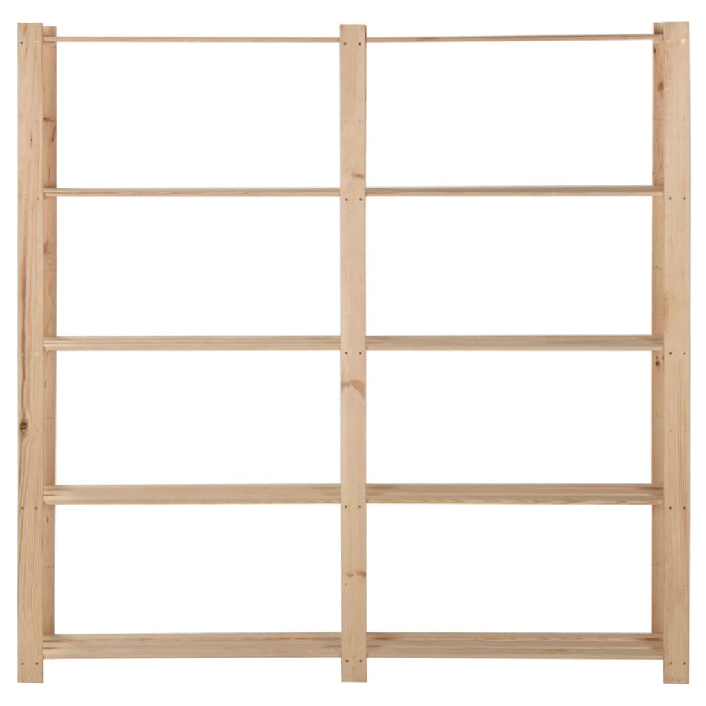 Générique Étagère de Stockage 5 Niveaux 170x28,5x170cm Bois de pin Massif,Entreprise & Industrie,Stockage Industriel,Étagères industrielles,Brun,18.1 KG,327319