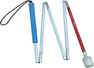 VISIONU - Bastón Plegable de Aluminio, 5 Secciones, con Bola giratoria
