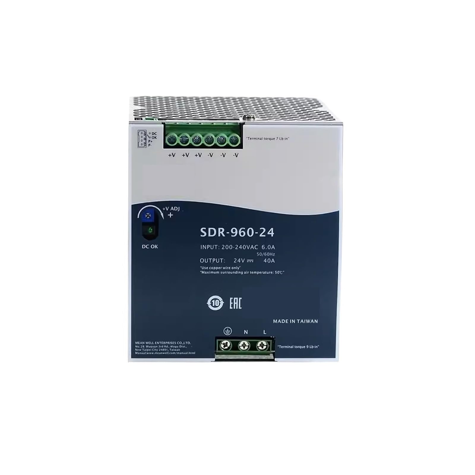 AFITSEP SDR-960 Series SDR-960-24 SDR-960-48 24/48V DC Rail Switching Power Supply 960W(SDR-960-48)