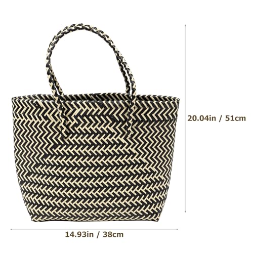 Panier de rangement tressé résistant IMIKEYA grand format lavable - 3