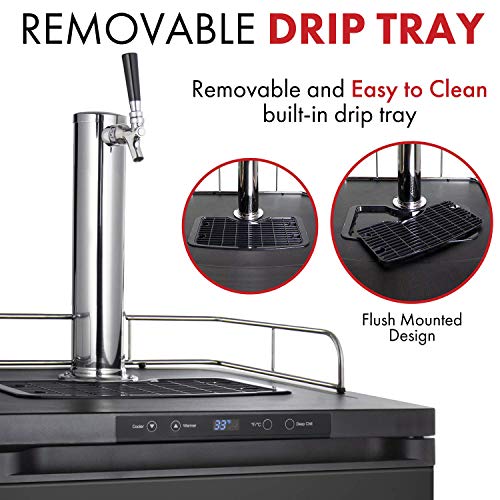 Kegco K309B1 Keg Dispenser, Black Mini Fridge