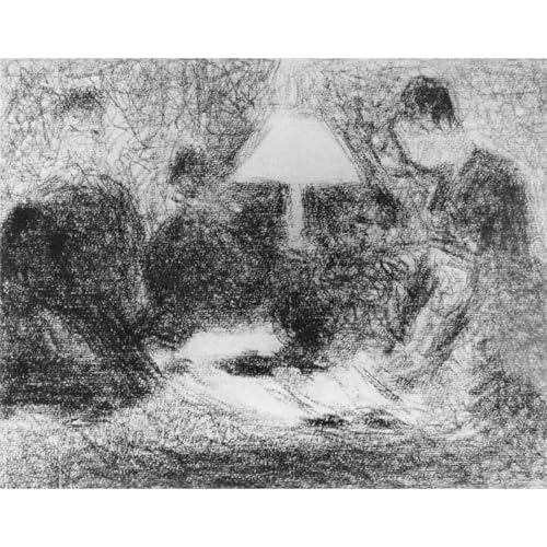 Seurat Soirée familiale toile 61 cm pour sublimer votre salon