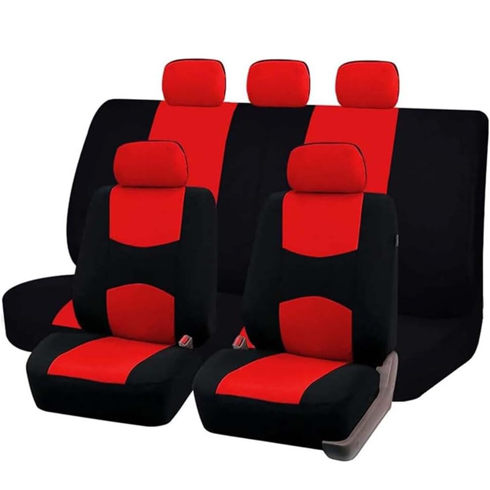 9 Piezas Fundas de Asiento de Coche para Hyundai Lafesta (SQ) 2018-2023, Fundas de Tela Antideslizantes para Asientos Delanteros y Traseros Accesorios Interiores,C