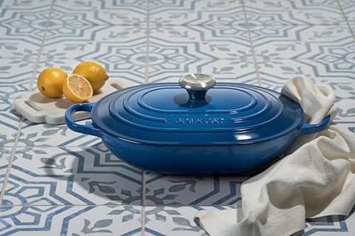Image of Le Creuset Enameled Cast Iron Oval Casserole with Lid, 3.75 qt., Sea Salt