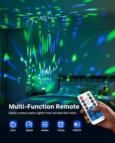 Image of FALOVE 2 Pack Cupcake RGB Disco Ball Lights for Party & Ambient Night Light