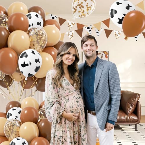 Image of 12inch Cow Print Latex Balloons with Animal Print Balloons