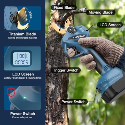 Image of Electric Pruning Shears Compatible with Makita 18V Battery 2.4 inch Cutting Dia