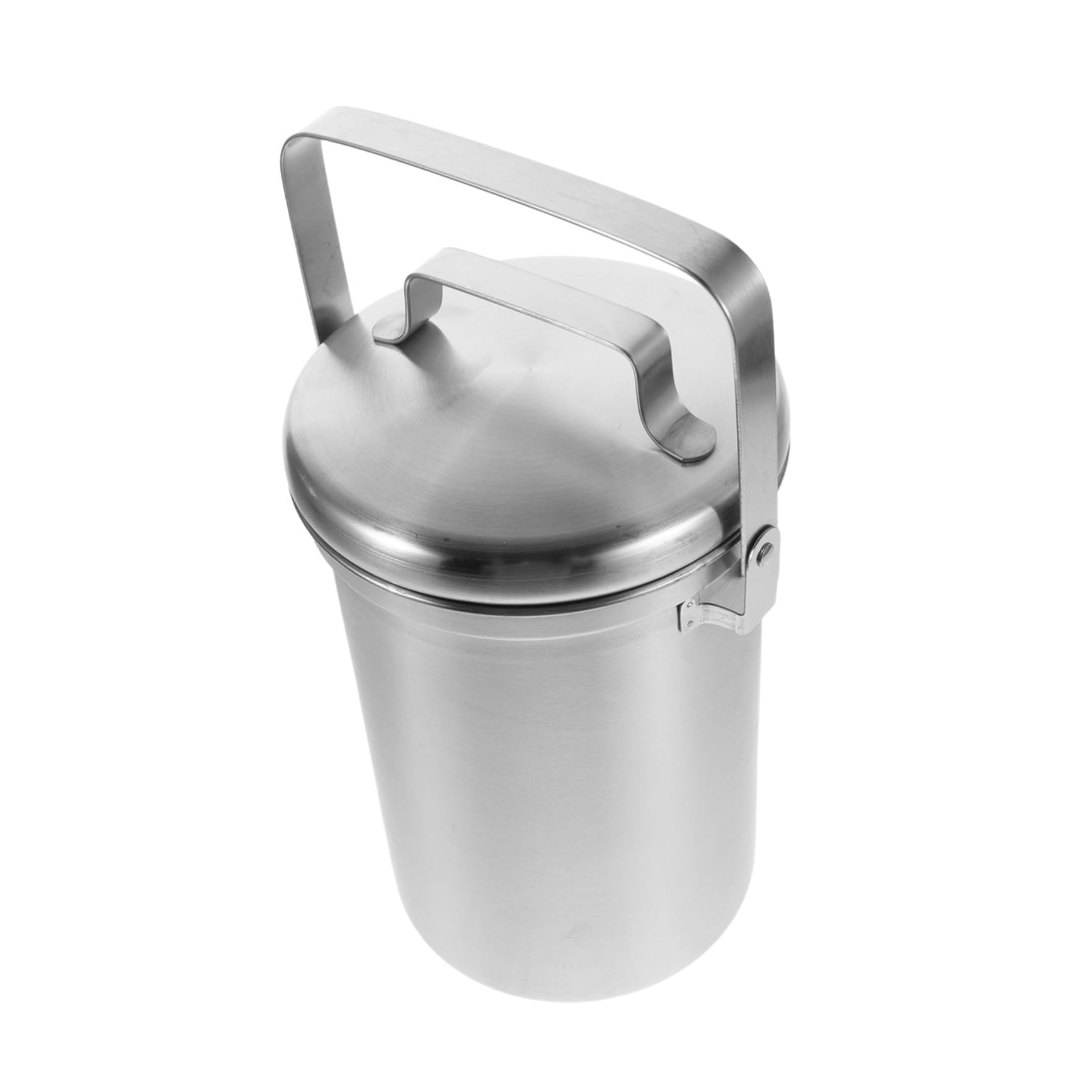 Abaodam Seau à Compost et Facile à Nettoyer en Acier Inoxydable 3l Cuisine avec Couvercle, Design Élégant pour Plan de Travail Cuisine