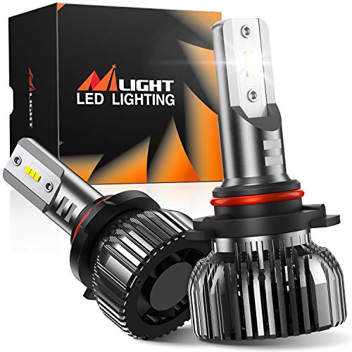Nilight E1 9006 LED Headlight Bulbs, 350% Brighter, 50W 10000 Lumens HB4 LED Low Beam, Mini Size LED Headlight Conversion Kit, 6000K Cool White, Pack of 2