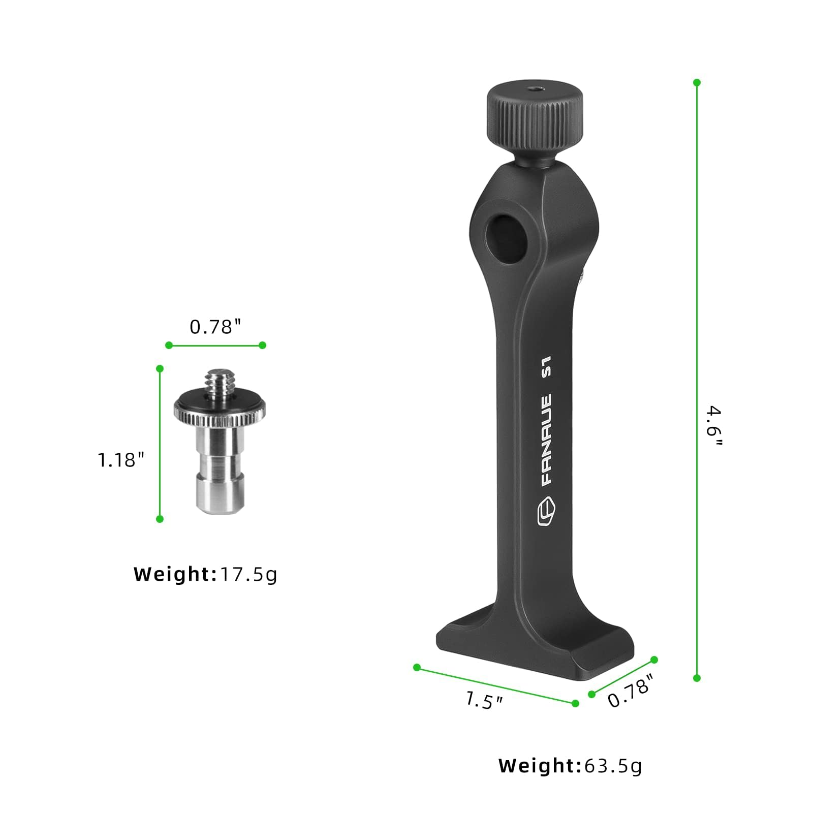 FANAUE Adaptateur de trépied pour Jumelles avec Filetage 1/4-20" Compatible avec Les Jumelles et Les têtes sphériques Arca, libération Rapide Universelle pour l'observation des Oiseaux, la Chasse.