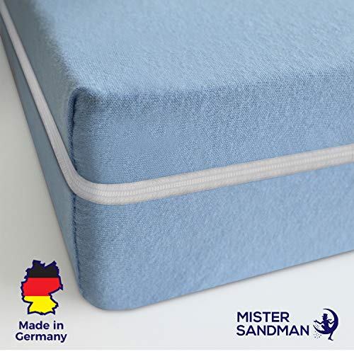Preisvergleich Produktbild Mister Sandman Kaltschaummatratze, Polyester, Blau, 100 x 200 cm