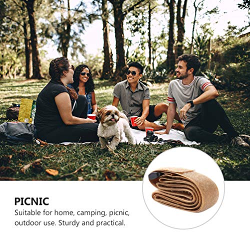 2 pares de tiras de amarração de nylon Besportble, tiras de amarração para acampamento (cáqui)