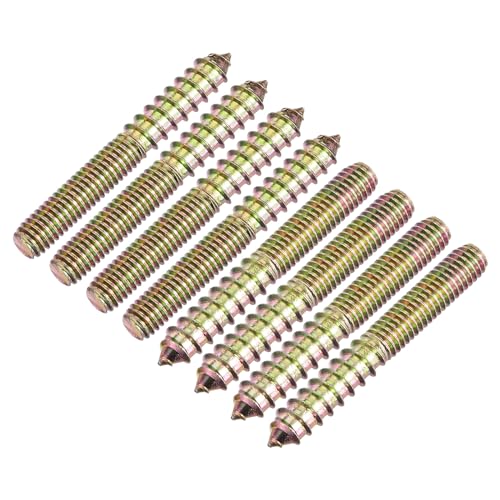 Image of uxcell 3 /8-16x3 Hanger Bolts, 8pcs Double Ended Screws Wood Dowel Screws for Furniture