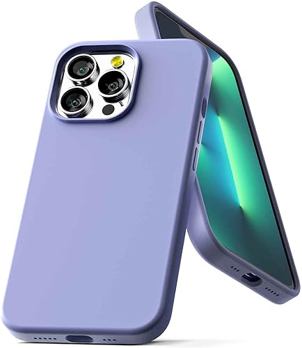 GOOSPERY Funda de silicona líquida compatible con iPhone 13 Pro, suave al tacto, protección de cuerpo completo, a prueba de golpes, con forro de