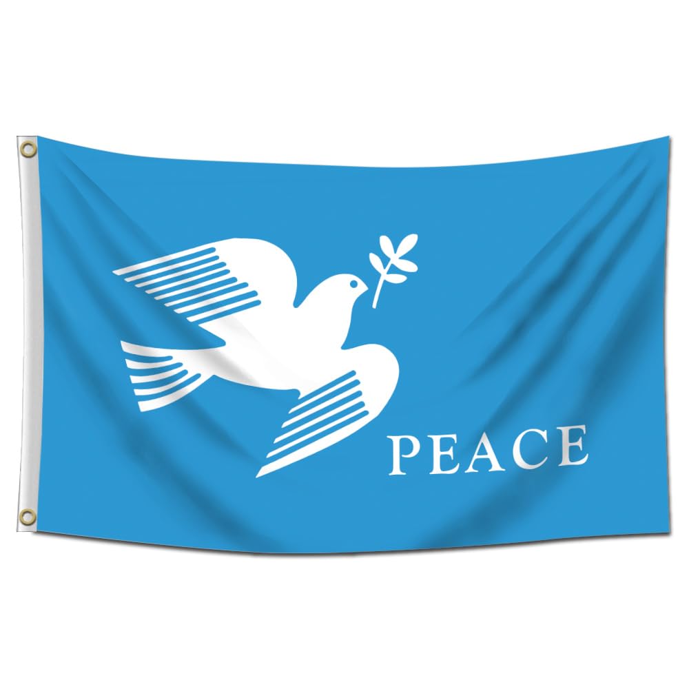 The Dove of Peace Love Peach Flag 3X5Ft HD Printing Garden Outdoor Indoor Home Parade Decor
