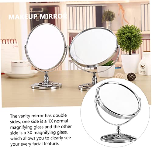 Espejo de maquillaje de mesa giratorio minkissy miniatura 4