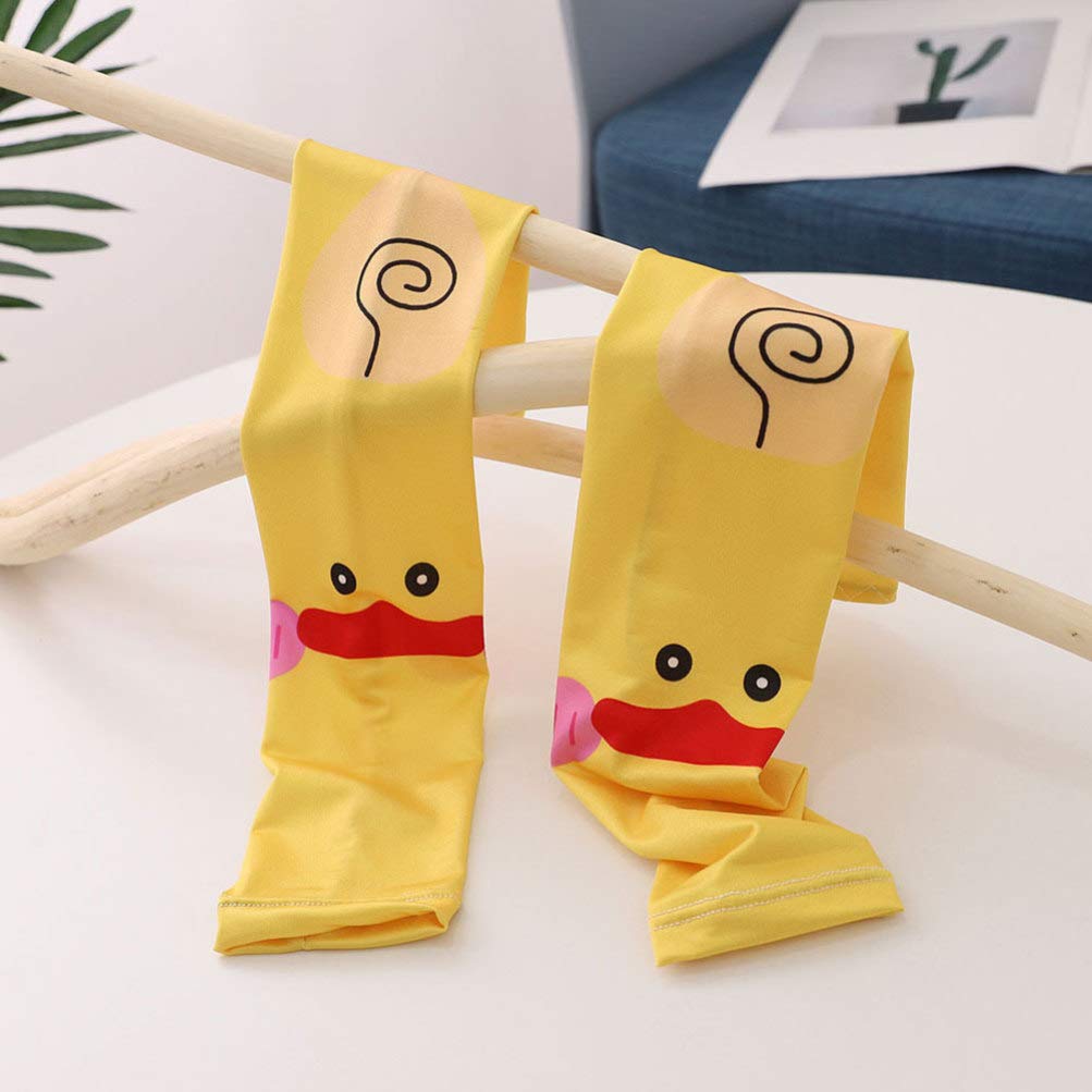 EXCEART 5 Pairs Kinder UV Schutz Arm Ärmeln Cartoon Gedruckt Kühlung Arm Strümpfe Seide Abdeckung für Outdoor Sport Wandern Laufen Radfahren Gemischt Muster