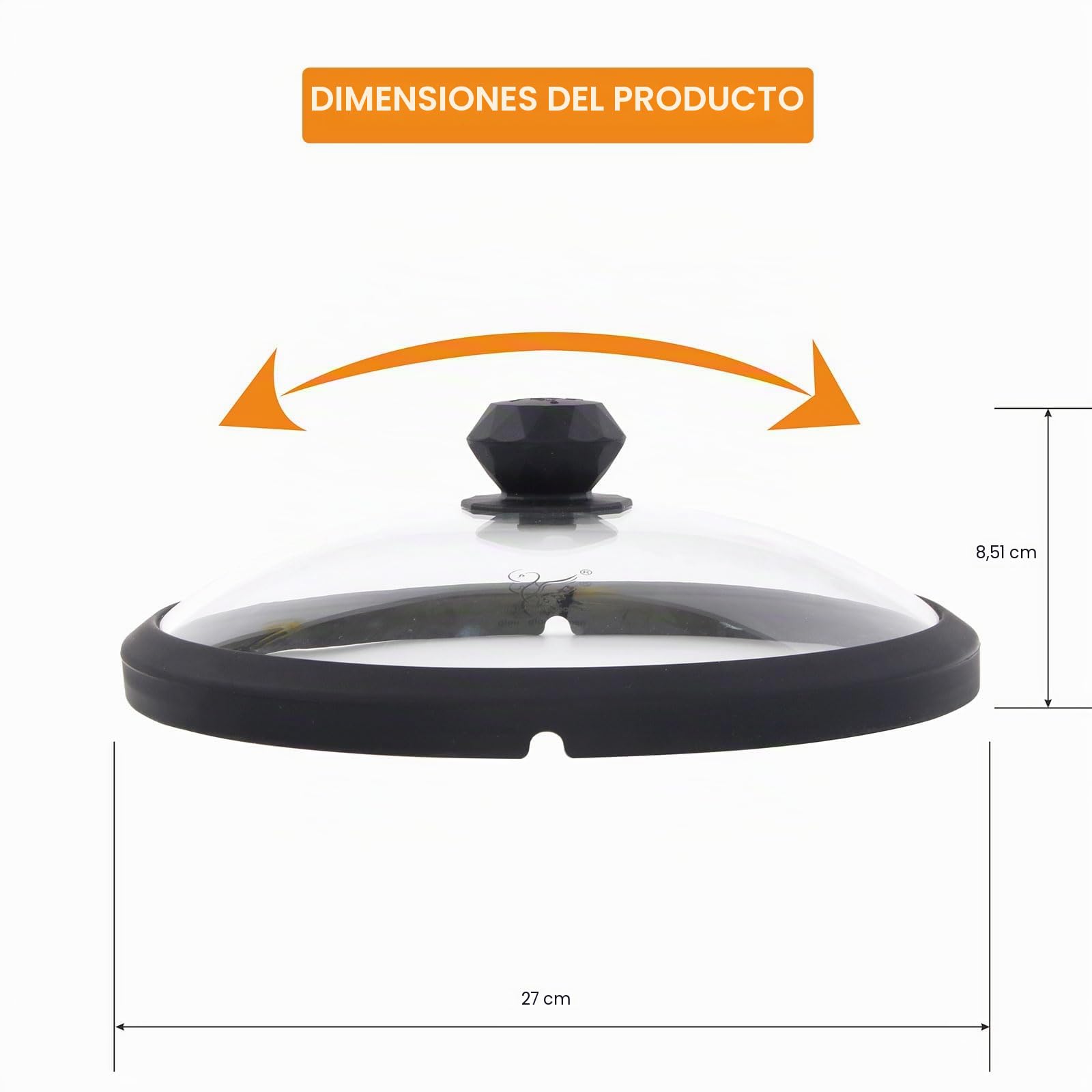 Funda para microondas para alimentos (negro - serie Diamond)