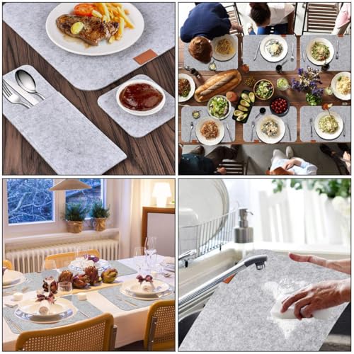 Set de table feutre lavable GARVALON isolant table salle à manger