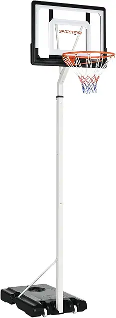 Canasta de Baloncesto Portátil con Ruedas y Altura Ajustable 245-305 cm - Cesto de Basket