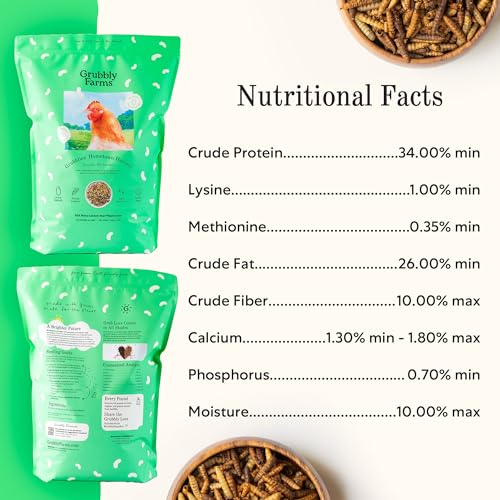 image for Grubbly Farms Grubblies - Black Soldier Fly Larvae for Chickens - Chic