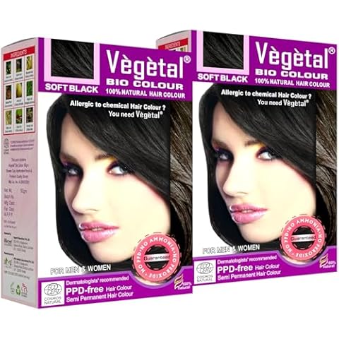 Vegetal Bio Colour -Combo (Pack Of 2) (50G., Soft Black) Cover