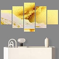 SIGNWIN 5 Panel Canvas Wall Art Modern Art Astronomy & Space Cosmic Decorative Elements Dramatic Multicolor Photography for Home Decorations Ready to Hang - 60
