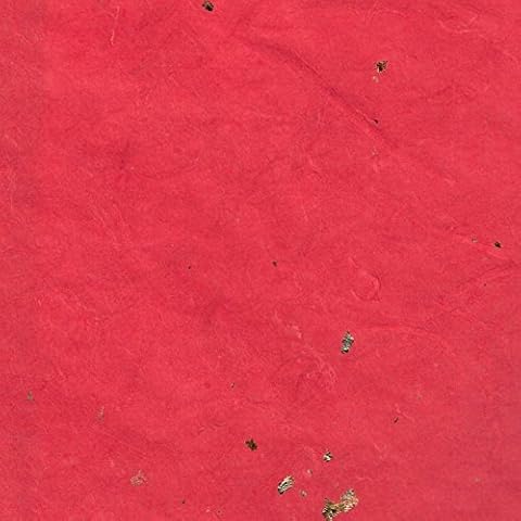 Large Red Handmade Silk Paper with Gold Flecks Cover