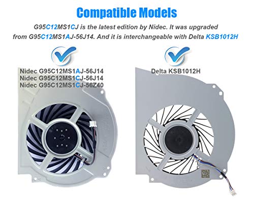 image for ElecGear Replacement Internal Cooling Fan for PS4 Pro CUH-7xxx – CPU