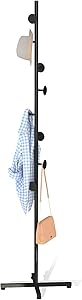 CLSYO Freestanding Coat Rack Tree Hanger stand, Home Metal Coat Racks Floor Free Standing Coat and Hat Hanger Organizer Rack 8-Hooks/67