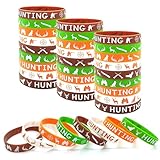 OriniPlay 24PCS Hunting Rubber Bracelets Silicone Wristbands -Hunting Party Supplies Decorations Speed Birthday Baby Shower Party Favors