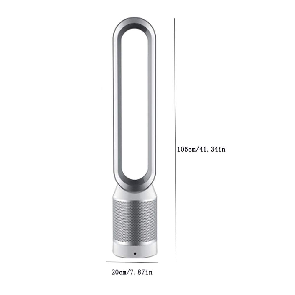Ventilatore senza lama, 55 pollici Super silenzioso Ioni negativi Raffreddatore d'aria di sicurezza Ventilatore senza foglie, Ventilatore a torre con telecomando a pavimento Durevole/Oro rosa/a