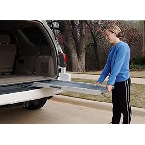 PetSafe-62461-Solvit-Deluxe-Telescoping-Pet-Ramp-AluminumDark-Gray - Cucciolini Doodles   PetSafe-62461-Solvit-Deluxe-Telescoping-Pet-Ramp-AluminumDark-Gray