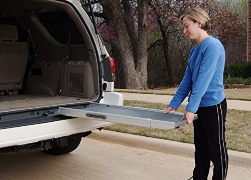 PetSafe-62461-Solvit-Deluxe-Telescoping-Pet-Ramp-AluminumDark-Gray - Cucciolini Doodles   PetSafe-62461-Solvit-Deluxe-Telescoping-Pet-Ramp-AluminumDark-Gray