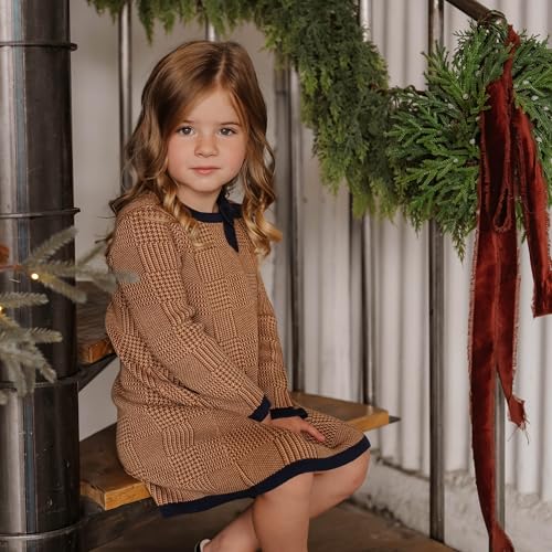 Image of Hope & Henry Girls' Milano Tipped Sweater Dress