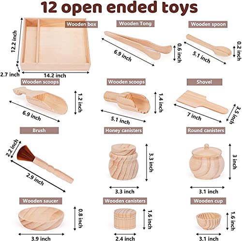 Little Dove WOODEN SENSORY BOX Bin Tools , Set Of Wooden Sensory Bin Tools thumb #5