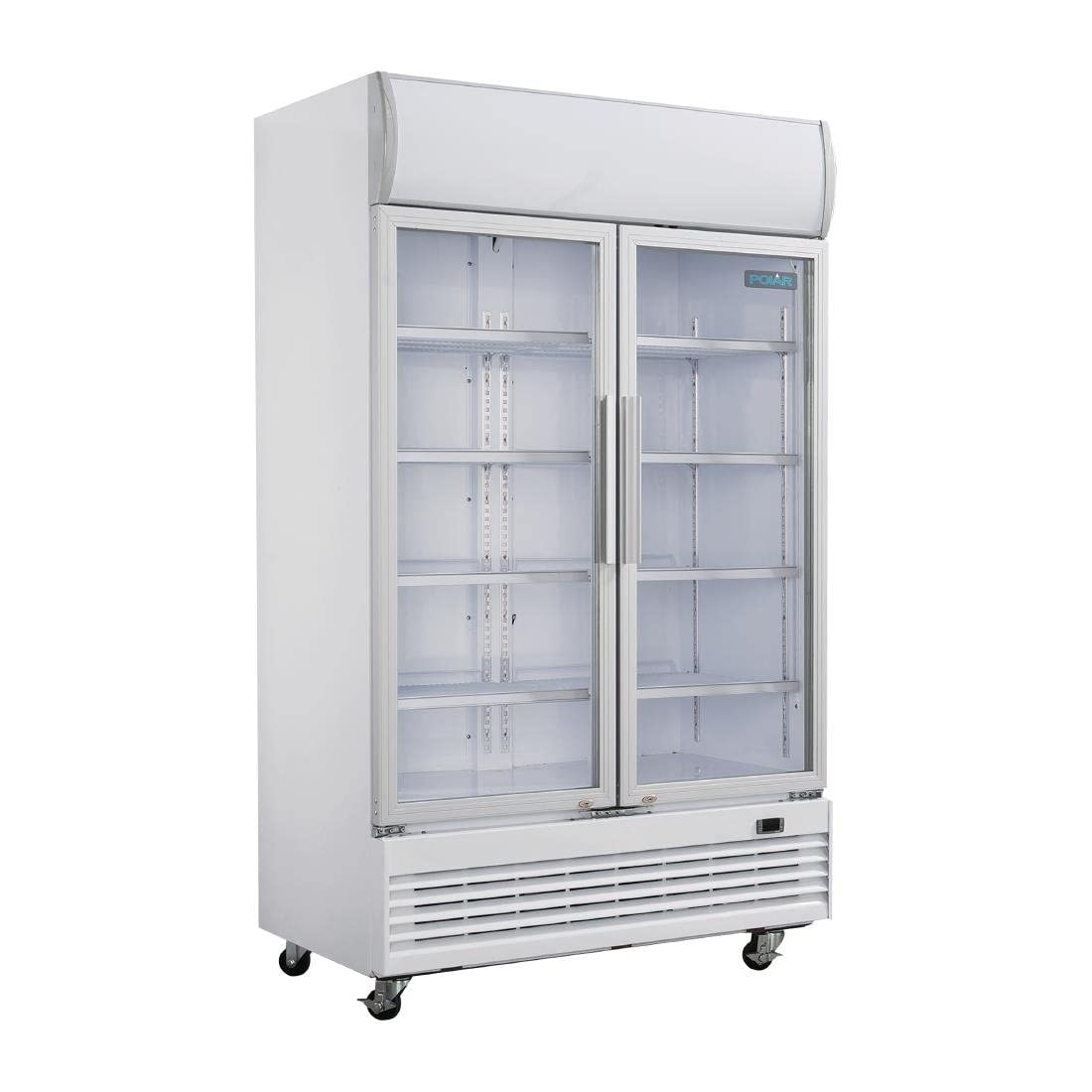 Polar White G-Series Upright Display Cooler With Light Box 950Ltr