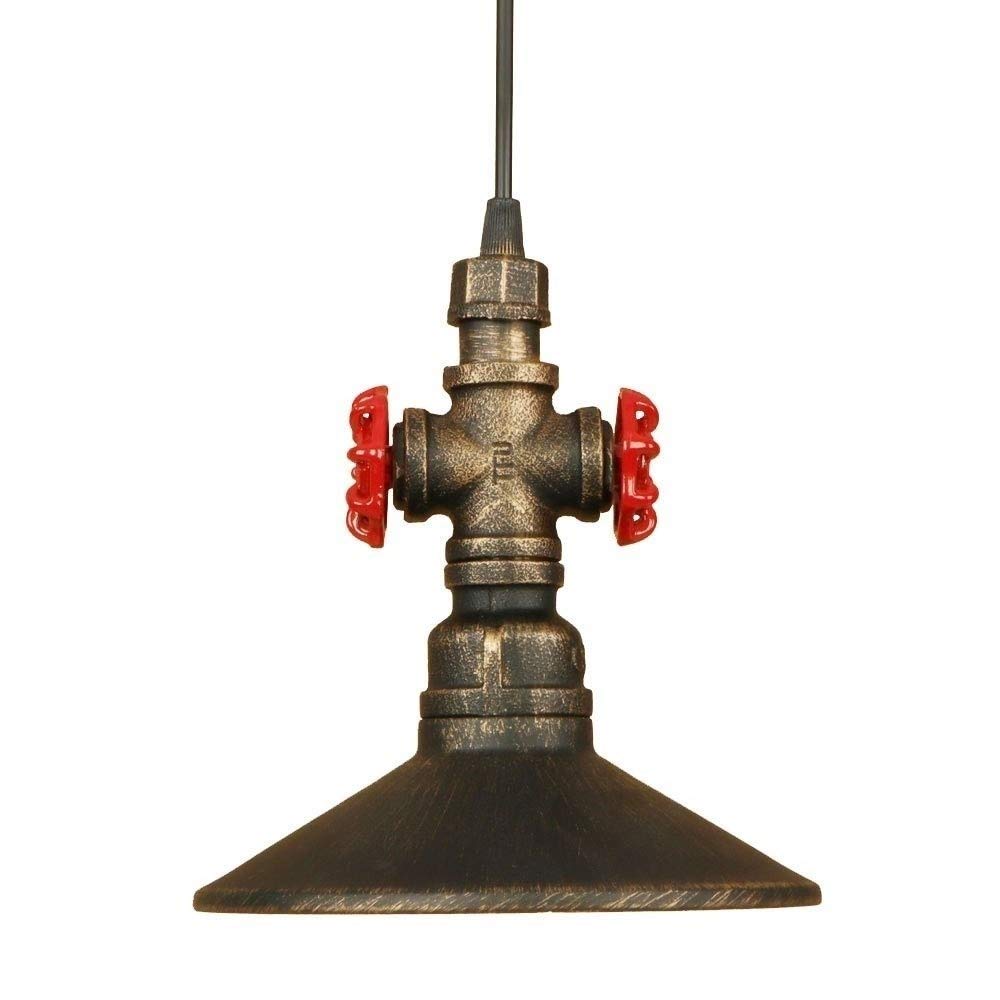 Pipada de Agua de Steampunk Pipada de tubería Luz Loft Metal lámpara Colgante de Metal Cafe rústico Restaurante de restaurantes Droplight Industria Accesorio de lámpara Colgante Linterna Colgar, luz