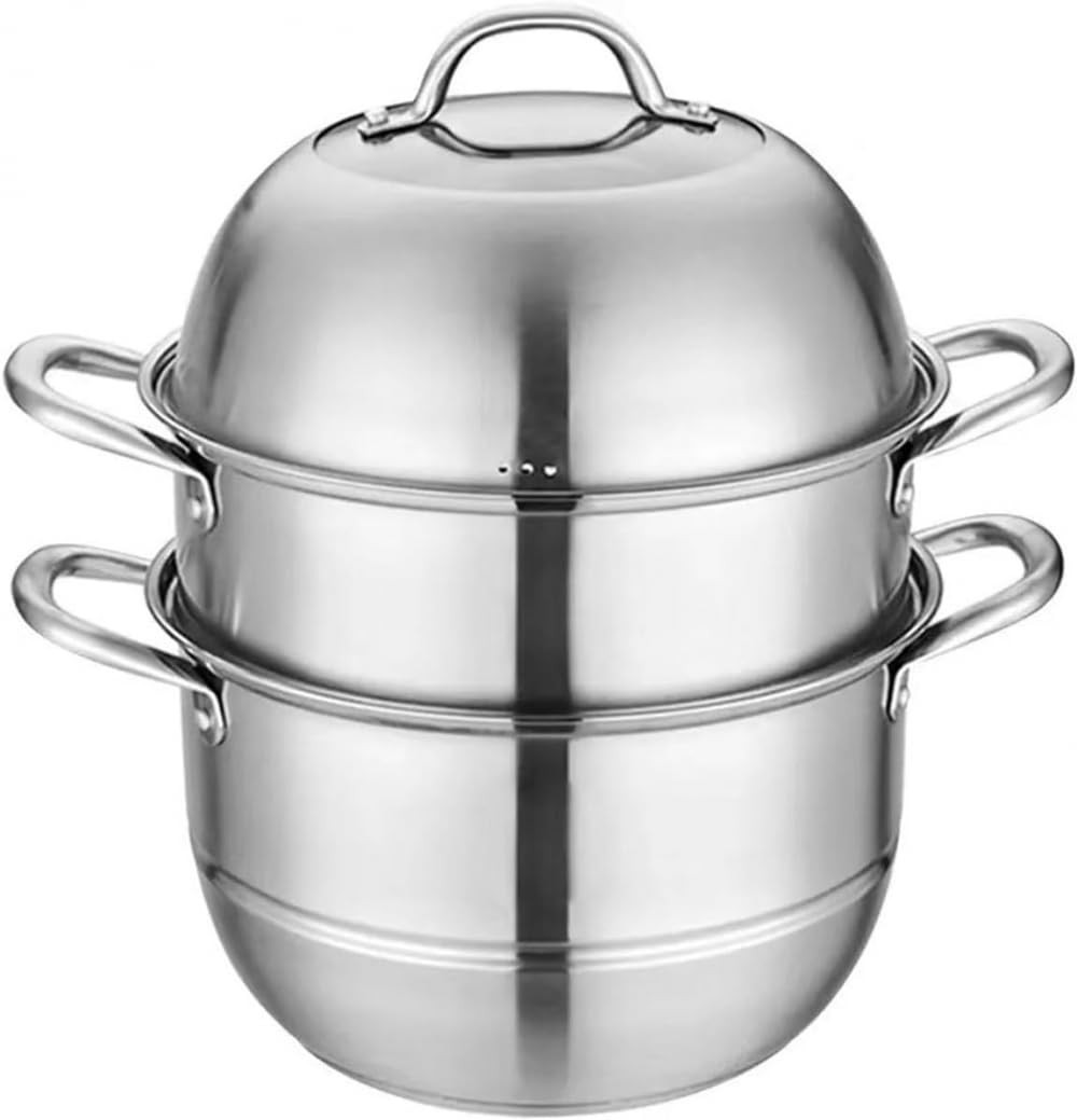 Kochtopf, Dampfgartopf aus Edelstahl 304, Suppentopf, Dampftöpfe zum Kochen zum Kochen, Mehrzweck-Kochgeschirr mit Deckel für Suppen, Eintöpfe und Nudeln