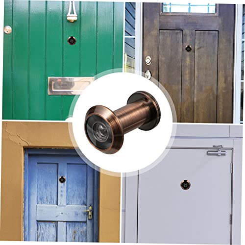 Visor de puerta antirrobo de cobre con cubierta de privacidad y gran angular para seguridad en el hogar y accesorio de puerta fácil de instalar miniatura 7