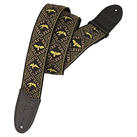 PRS Hootenanny Guitar Strap with Yellow Birds Cover