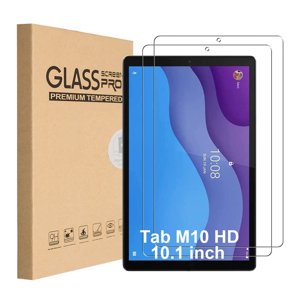 T Tersely [2 Pack] Screen Protector for Lenovo Tab M10 HD 2nd Gen (10.1 inch TB-X306X TB-X306F), Premium 9H Hardness HD Case-Friendly Tempered-Glass Film Screen Protector