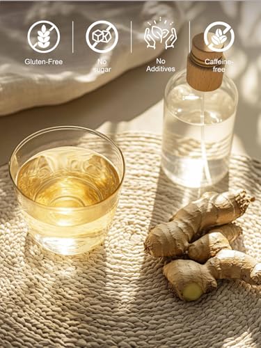 Image of TeeLux Ginger Green Tea Bags, Spicy & Warm Flavor, Low Caffeine, 100 Count