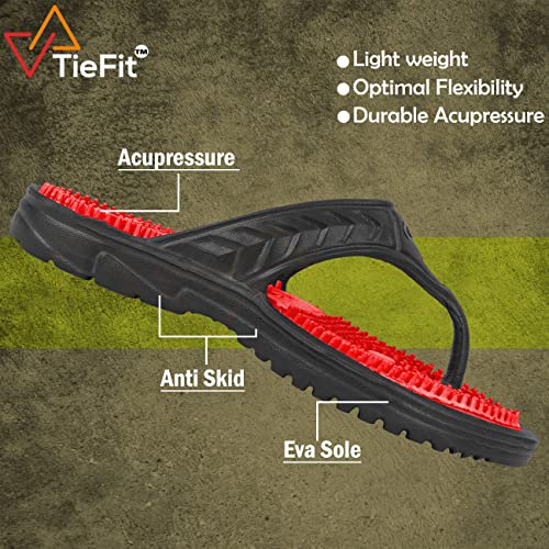 Image of TieFit Men's Accupressure Non-Slip Slipper Flip & Flop