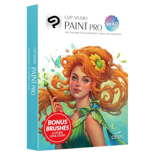 CLIP STUDIO PAINT PRO - Version 4 | Perpetual License | for Windows and macOS