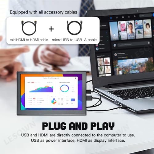 Image of 5 Inch Mini Touch Secondary Display Portable Monitor 800x480 USB HDMI IPS LCD Capacitive Touch Screen Tiny Monitor for PC Laptop Windows