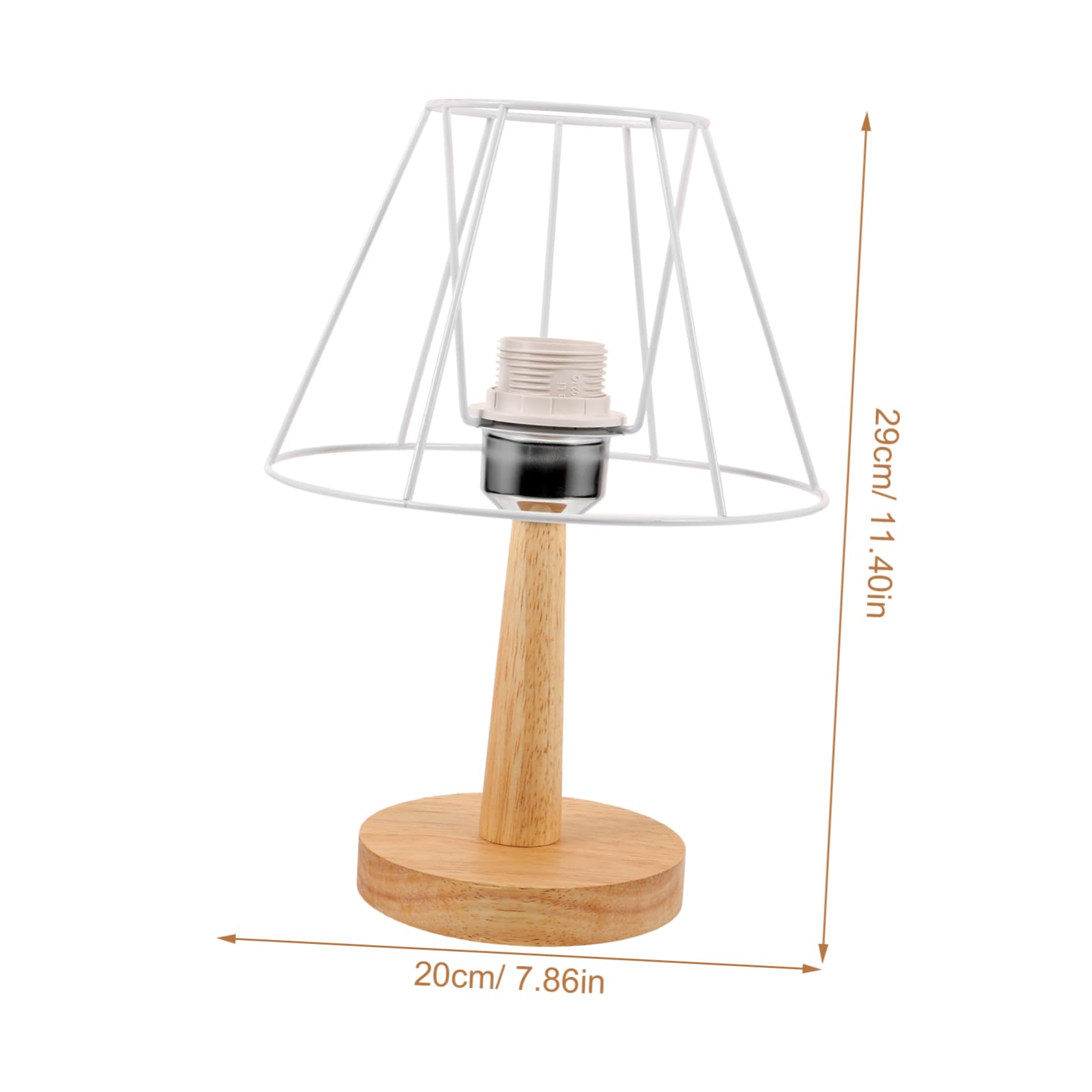 Angoily Lampada da Tavolo per Creare Atmosfera Calda e Confortevole in Ferro e Legno Fai da Te con Base e Supporto, Stile Moderno Semplice in Camera da Letto
